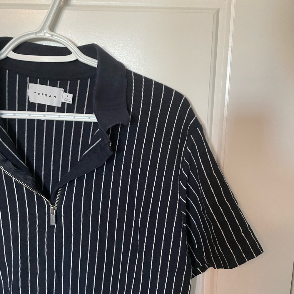 Topshop Collared Tee Shirt - Picture 2 of 5